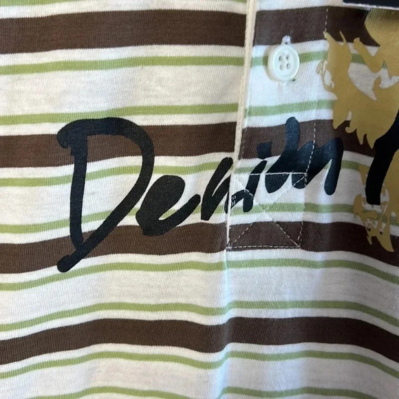 NWT, retro AIRWALK striped men polo shirt,2 tone,cosplay,ASO Big Bang, 70’s, - Picture 4 of 15